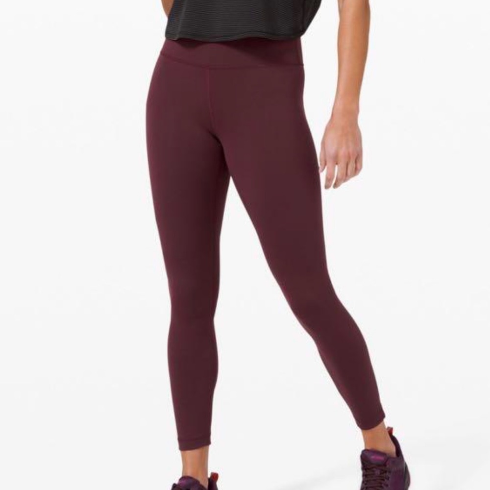Lululemon wunder train size 4 cassis 7/8 length